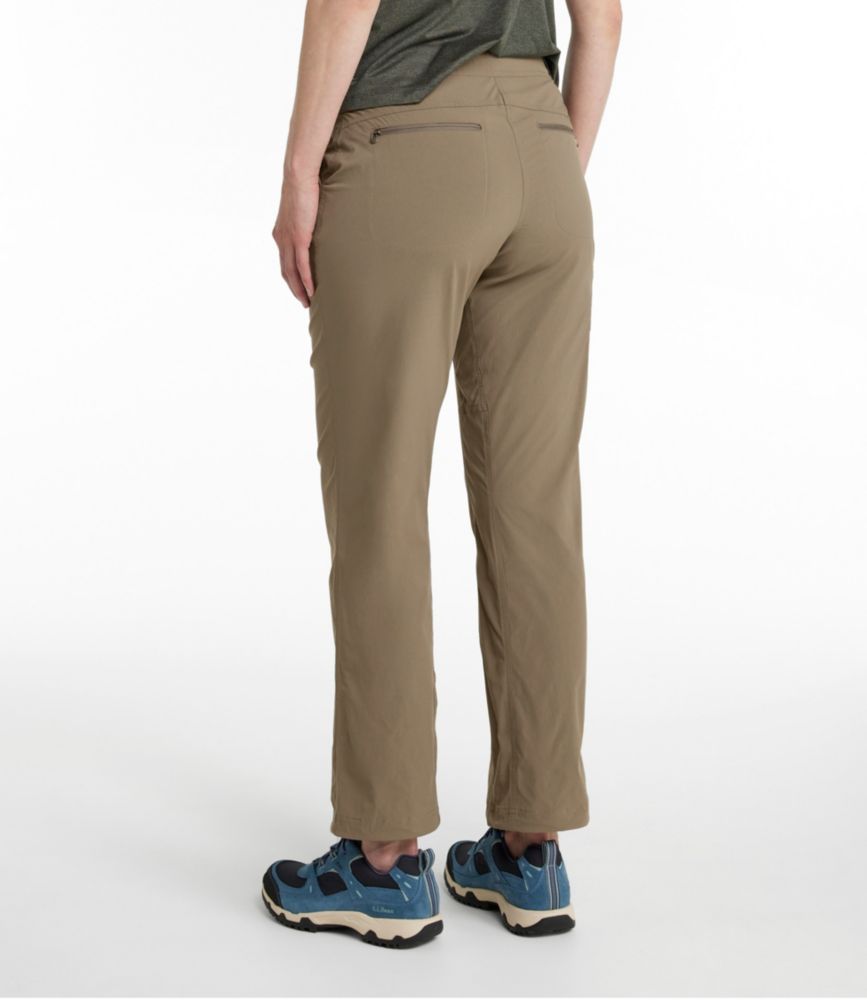 Women's Water-Repellent Comfort Trail Pants, Mid-Rise Straight-Leg, Granite, small image number 3