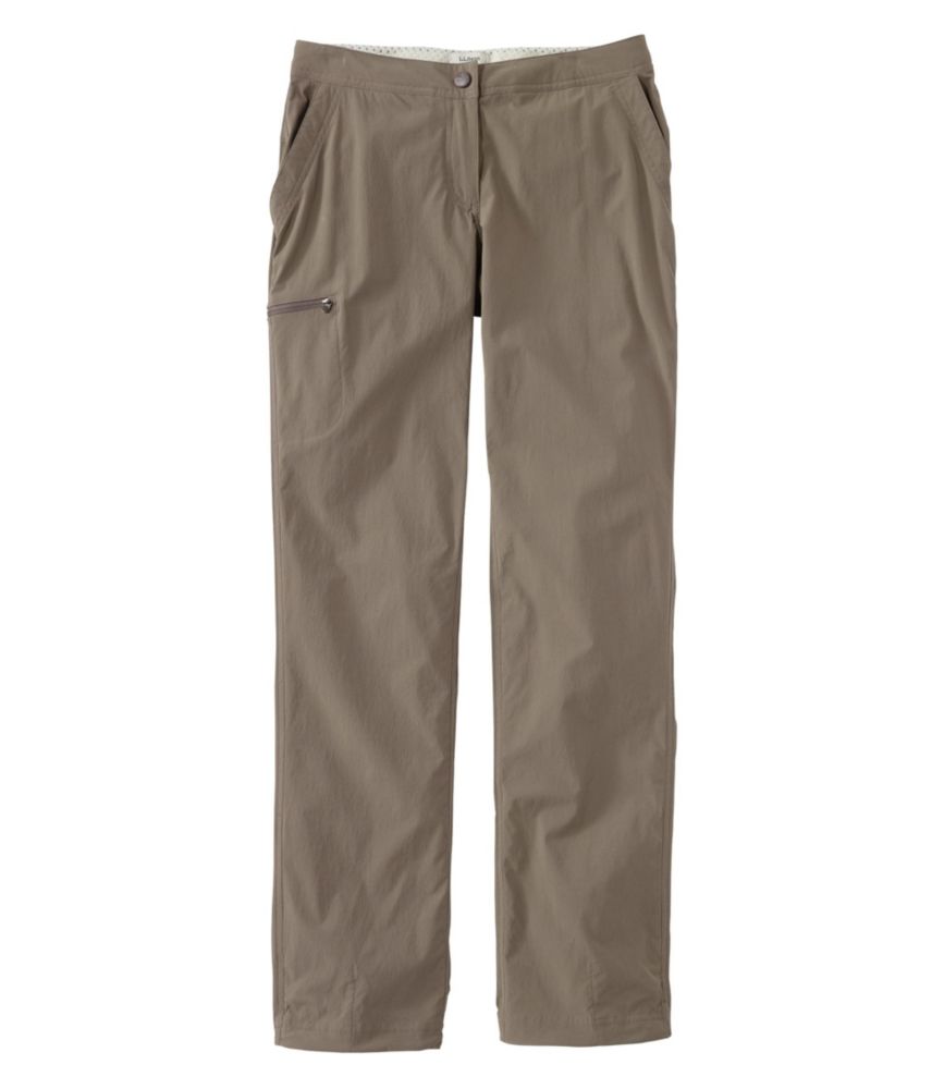 Women's Water-Repellent Comfort Trail Pants, Mid-Rise Straight-Leg, Ash, small image number 1