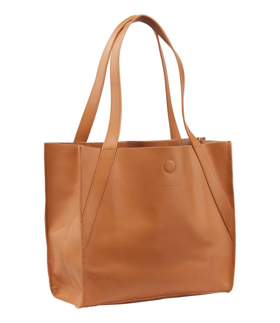 Slouch bag.Large TOTE leather bag in CAMEL brown with zipper