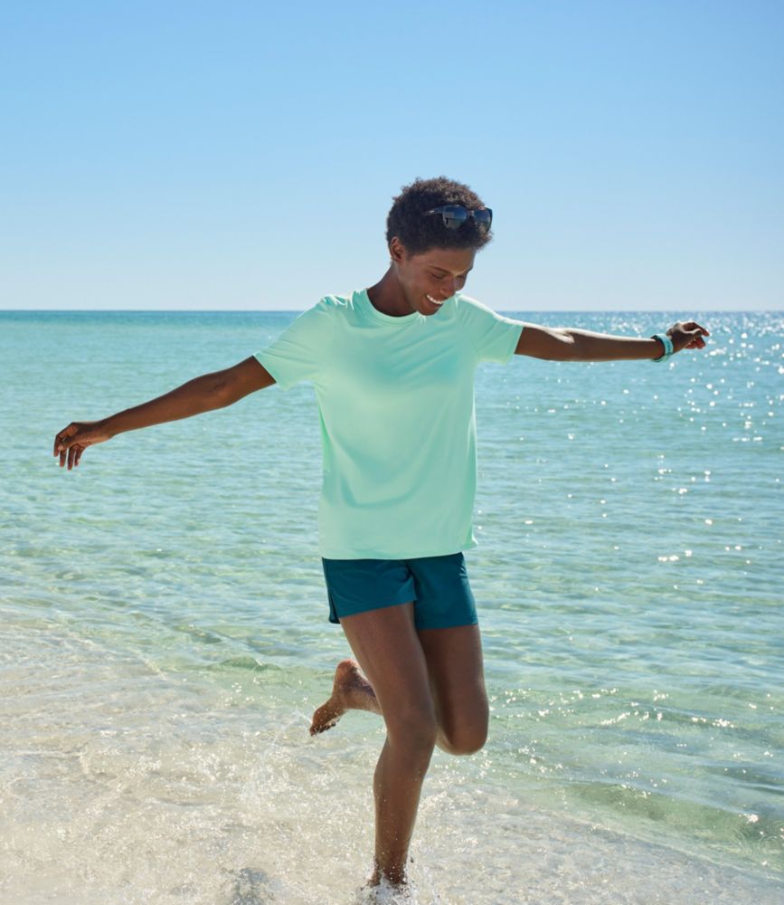 Women's SunSmart® UPF 50+ Sun Shirt, Short-Sleeve, Iris Mauve, small image number 4