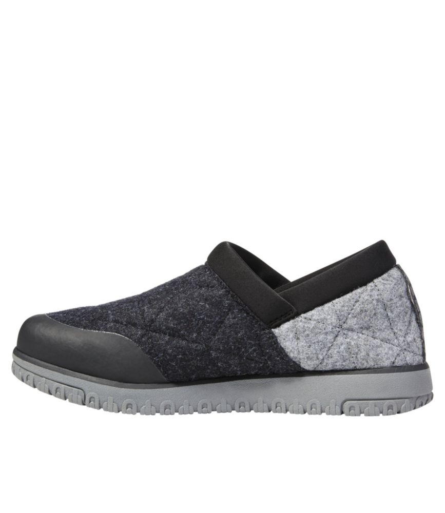 Isotoner Chaussons ultra confortables et légers, en coton biologique et semelle en cuir gris