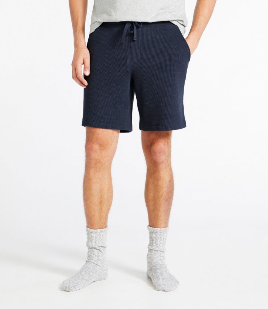 Men's Comfort Waffle Lounge Shorts, Gray Heather, small image number 2