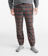 L.L.Bean Scotch Plaid Flannel Sleep Pants Regular Men's Pajama Grey Stewart : LG