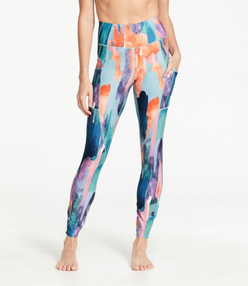 Womens Printed Midline High-Rise Pocket 7/8 Tights