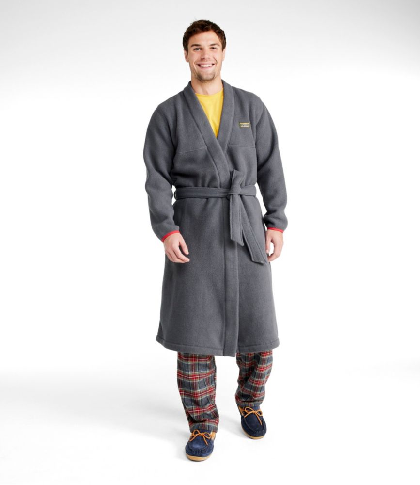 Men's Katahdin Fleece Robe, Midnight Black, small image number 2