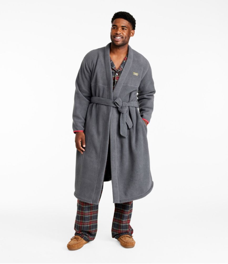 Men's Katahdin Fleece Robe, Midnight Black, small image number 4