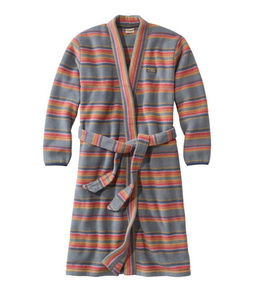 Men's Katahdin Fleece Robe, Rangeley Blue Stripe, small image number 1