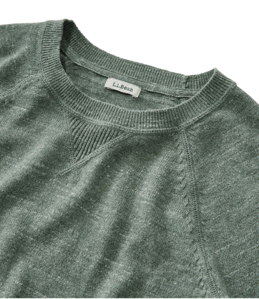 Women's Organic Cotton Slub Sweater, Crewneck Sweatshirt, Classic Navy, small image number 4