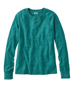 Women's Organic Cotton Slub Sweater, Crewneck Sweatshirt