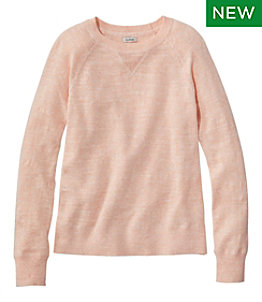 Women's Organic Cotton Slub Sweater, Crewneck