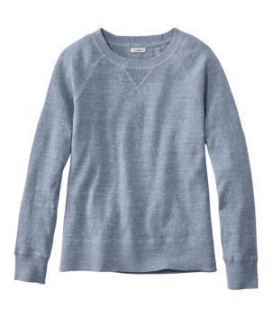 Women's Organic Cotton Slub Sweater, Crewneck Sweatshirt