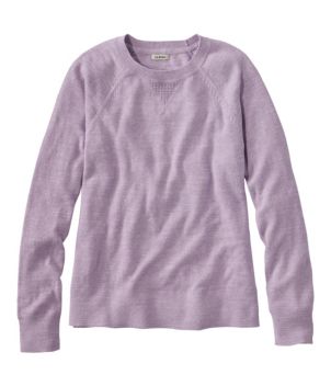 Women's Organic Cotton Slub Sweater, Crewneck Sweatshirt