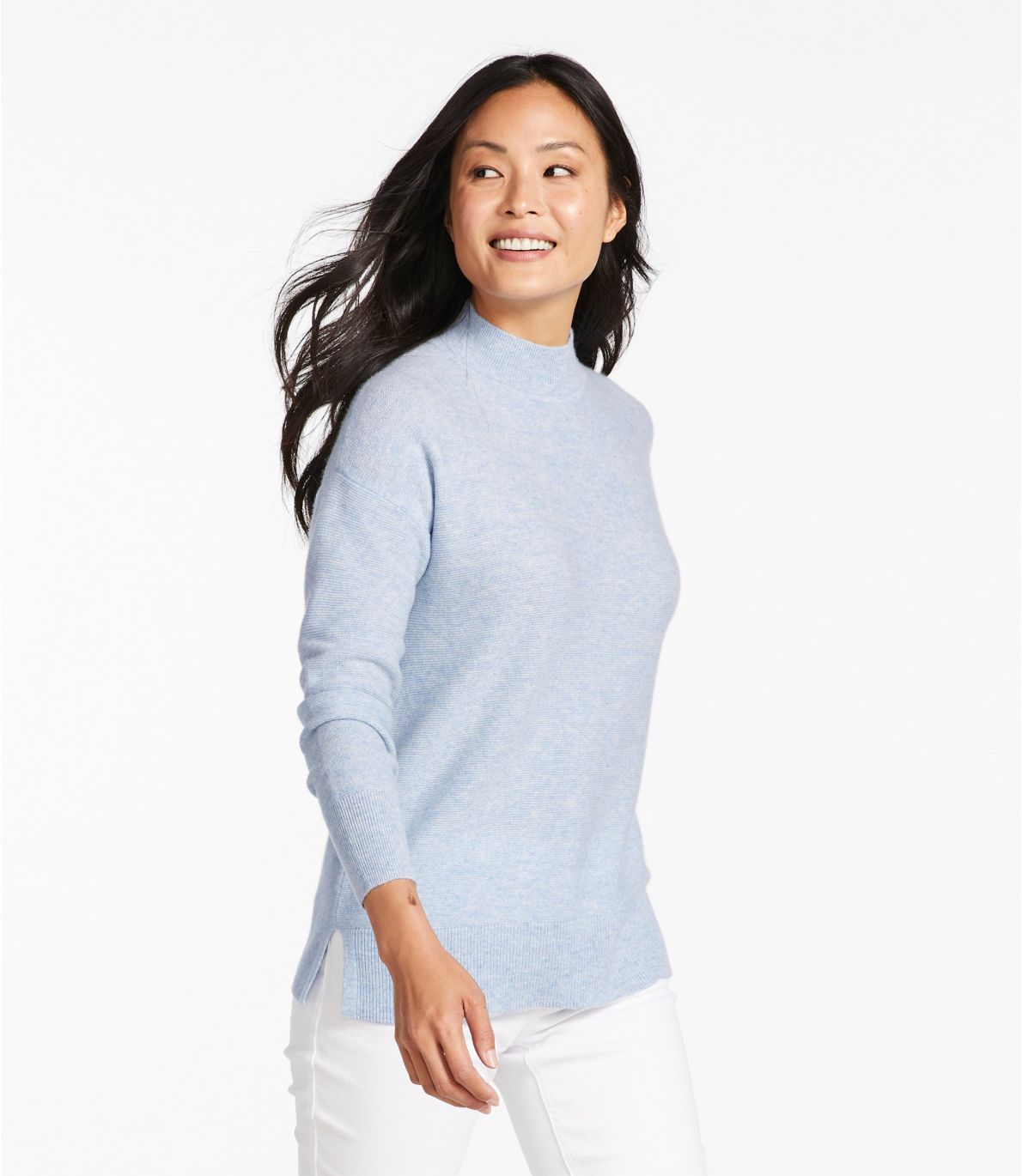 Women's Respun Cashmere Sweater, Mockneck