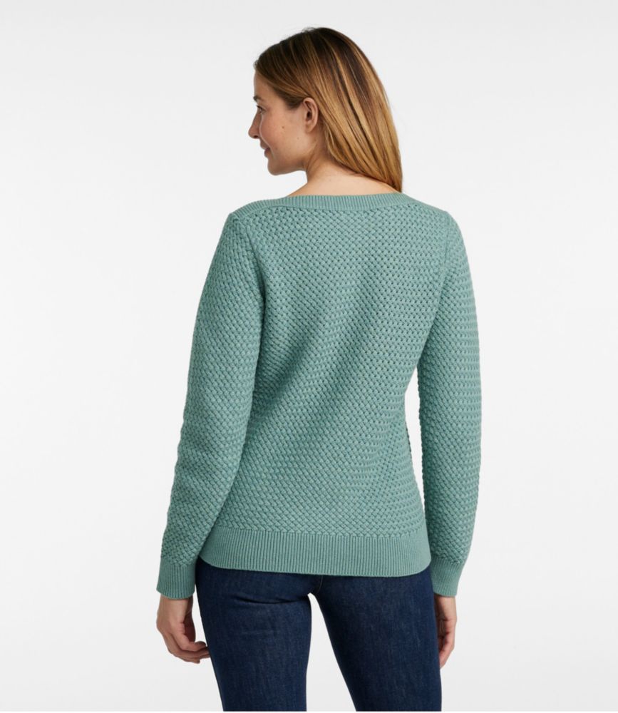 Women's Basketweave Sweater, Boatneck, , small image number 2