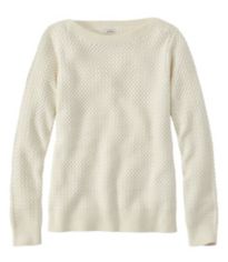 Women's Basketweave Sweater, Boatneck