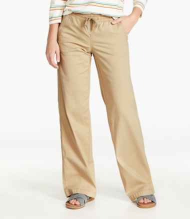 Lakewashed Pull-on Chinos, Mid-Rise Wide-Leg