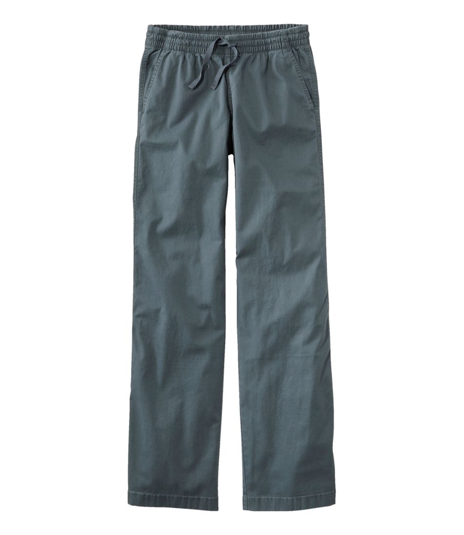 Lakewashed Pull-on Chinos, Mid-Rise Wide-Leg | Pants at L.L.Bean