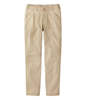 Women's Stretch Canvas Pants, Mid-Rise Slim-Leg Ankle