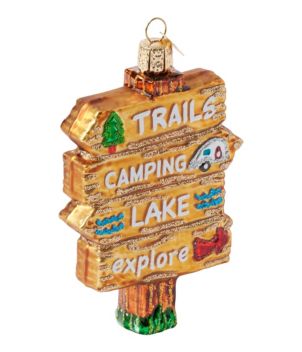 Glass Gone Camping Ornament, New