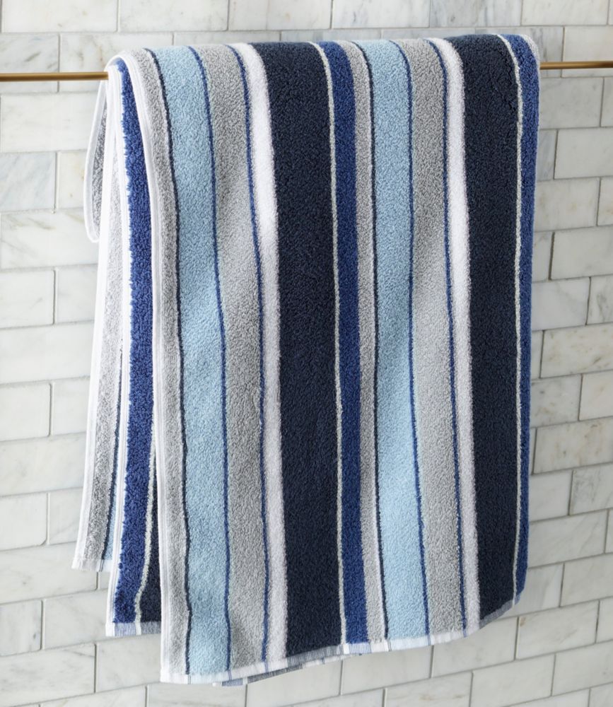 Bean's Organic Cotton Towel, Stripe, Blue Quartz, small image number 3