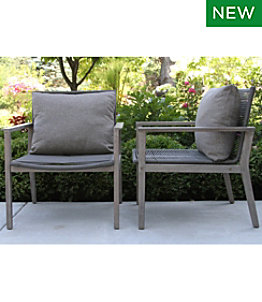 Eucalyptus Gray Wash and Rope Lounge Chair, Set of Two