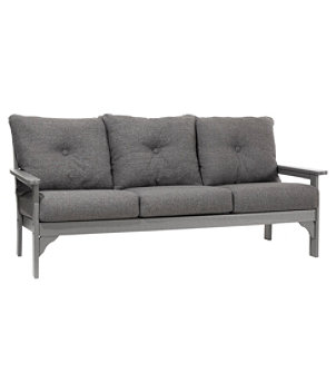 All-Weather Patio Sofa with Textured Cushion, Slate Gray