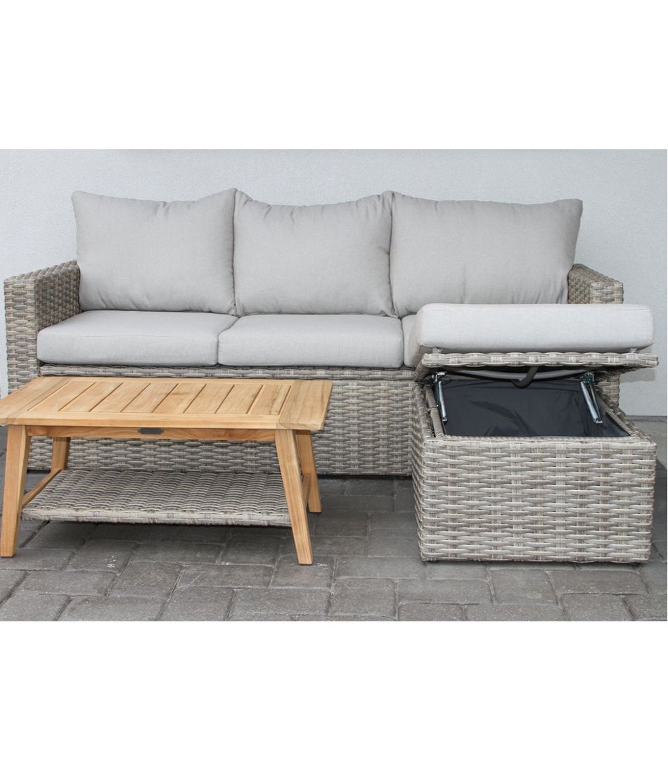 samenzwering optocht analyse Wicker Storage Sofa and Teak Coffee Table Set | Sofas & Sets at L.L.Bean