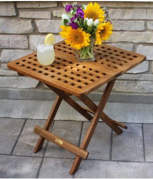 Eucalyptus Folding Side Table