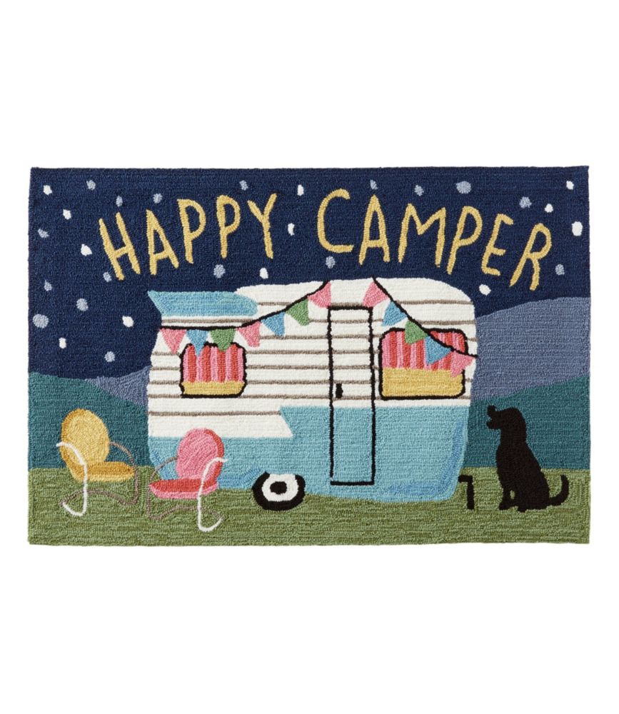 Indoor/Outdoor Vacationland Rug, Happy Camper