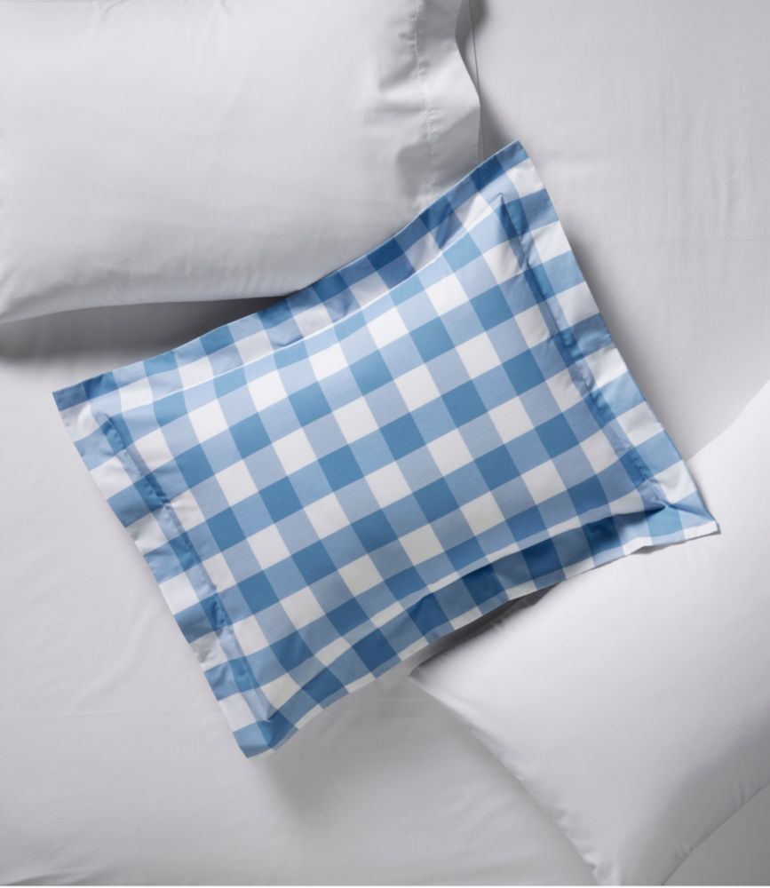 280-Thread-Count Pima Percale Comforter Cover Collection, Check, White/Vapor Gray, small image number 4