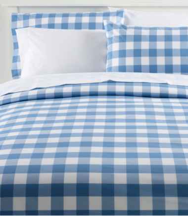 280-Thread-Count Pima Percale Comforter Cover Collection, Check