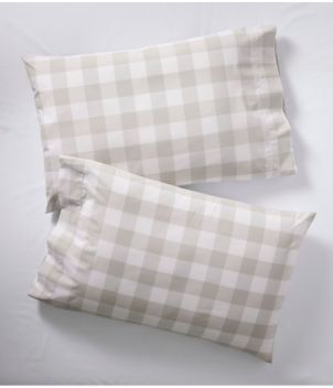 280-Thread-Count Pima Cotton Pillowcases, Check, Set of Two