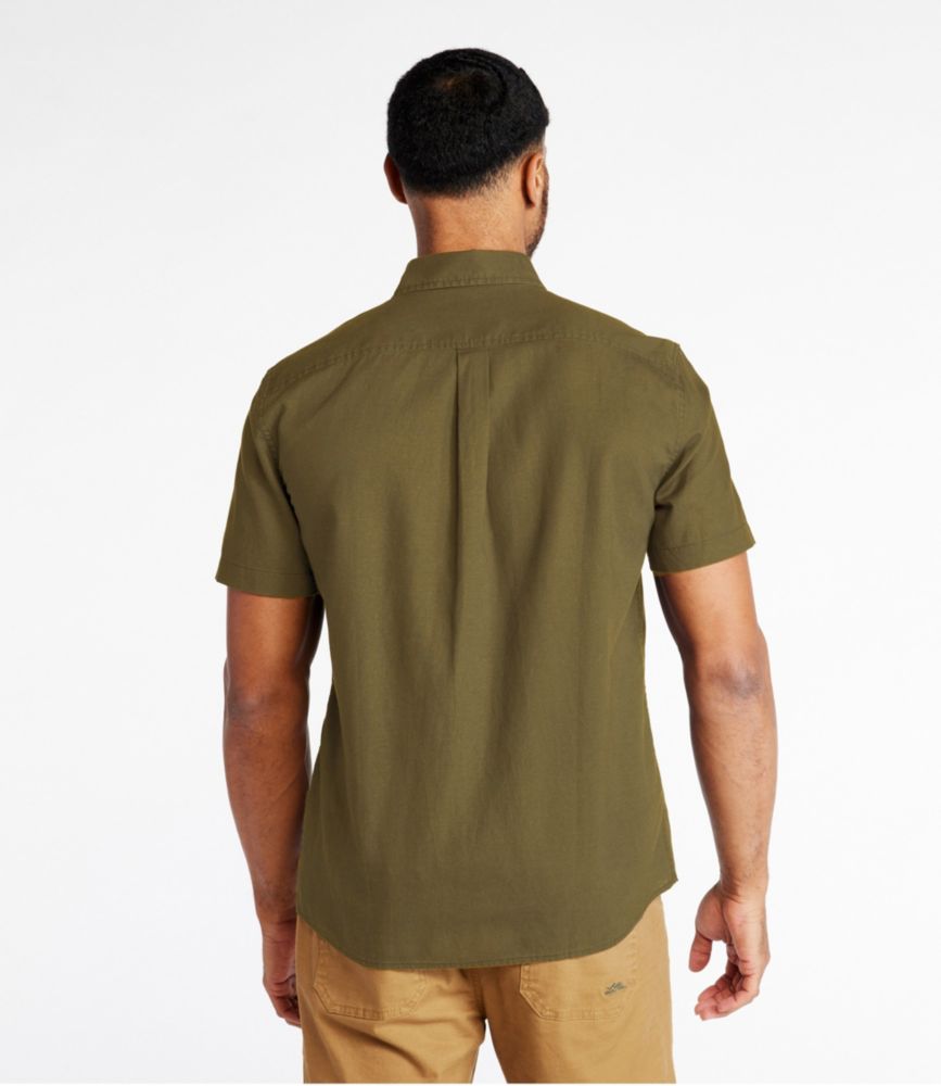 Men's Signature Summer Cotton Blend Shirt, Short-Sleeve, Slim Fit, , small image number 3
