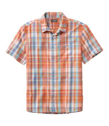 Men's Signature Summer Cotton Blend Shirt, Short-Sleeve, Slim Fit