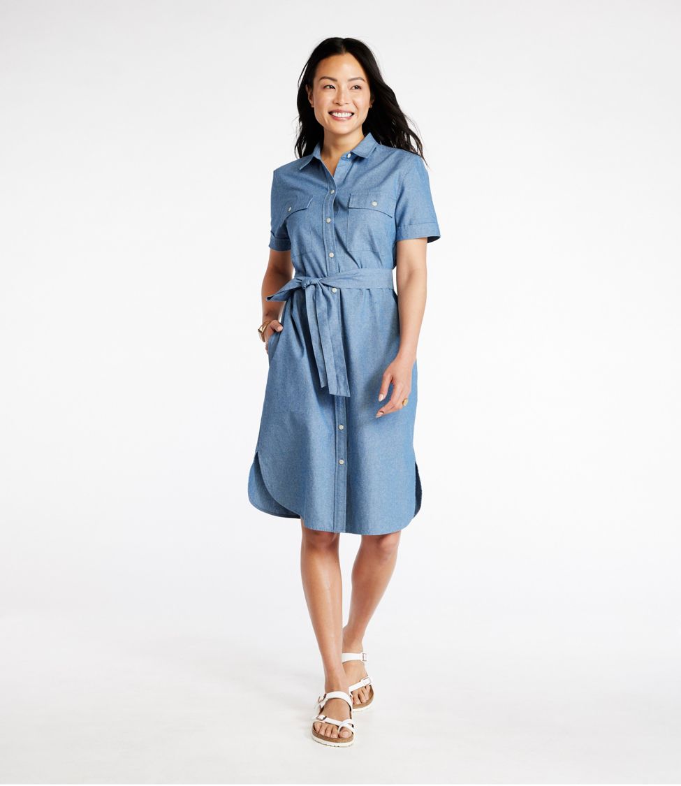 Chambray shirt hot sale with dress