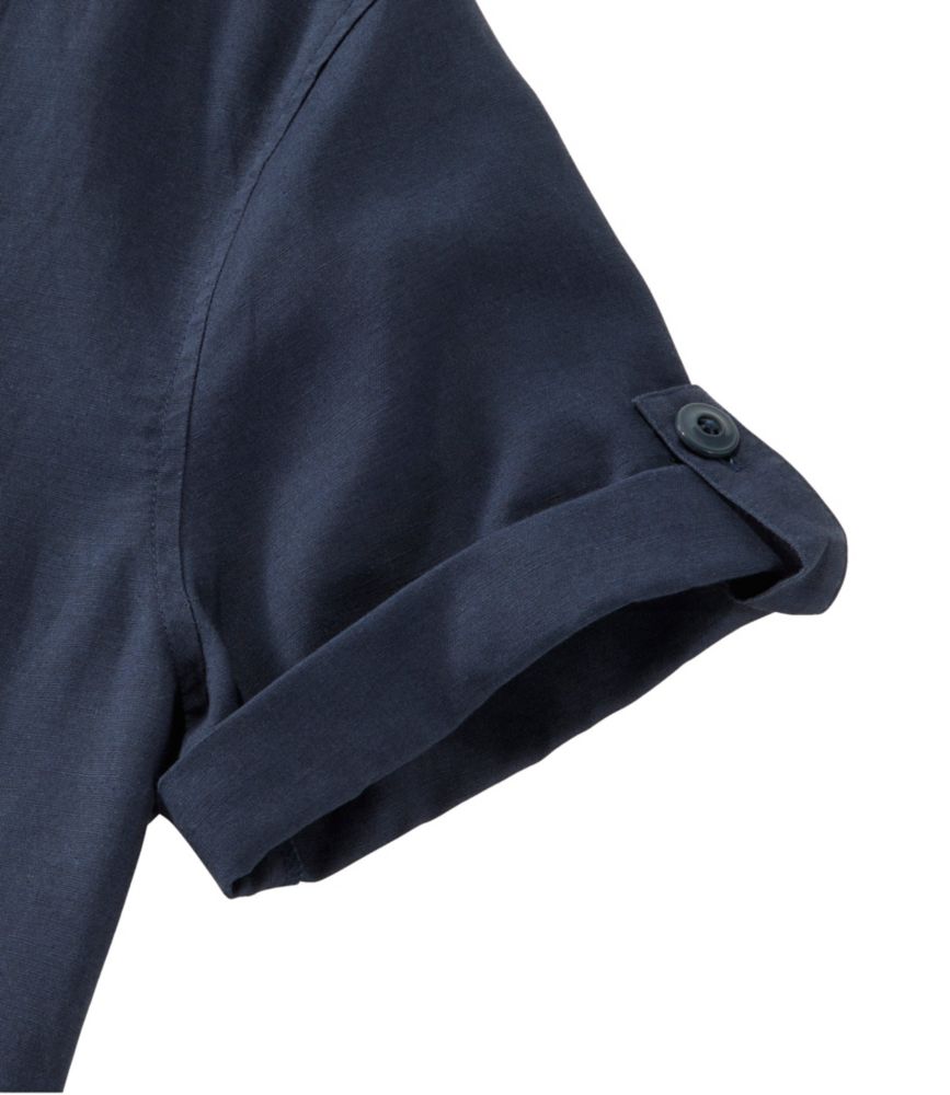 Women's Signature Tencel Linen Blend Woven Dress, Sage, small image number 4