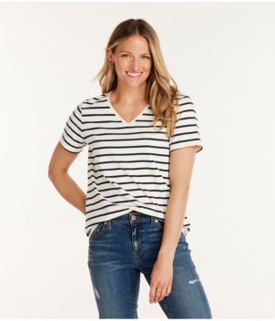 Women's Signature Rangeley Cotton Tee, V-Neck