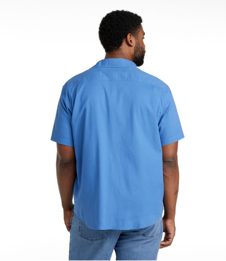 Men's Lakewashed Camp Shirt, Short-Sleeve, Traditional Untucked Fit, Bright Blue, small image number 5