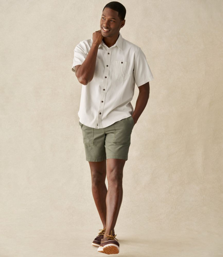 Men's Lakewashed Camp Shirt, Short-Sleeve, Traditional Untucked Fit, Silver Birch, small image number 6