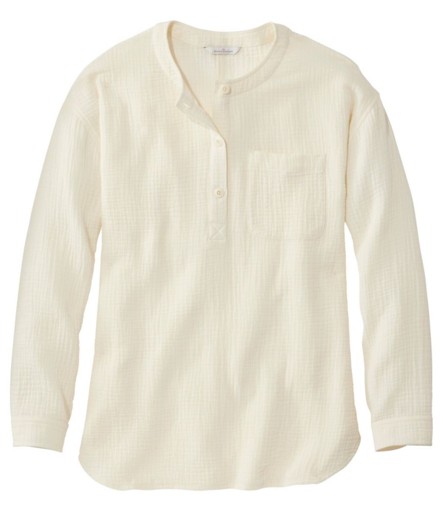 Women's Signature Cotton Gauze DoubleWeave Shirt, LongSleeve Shirts