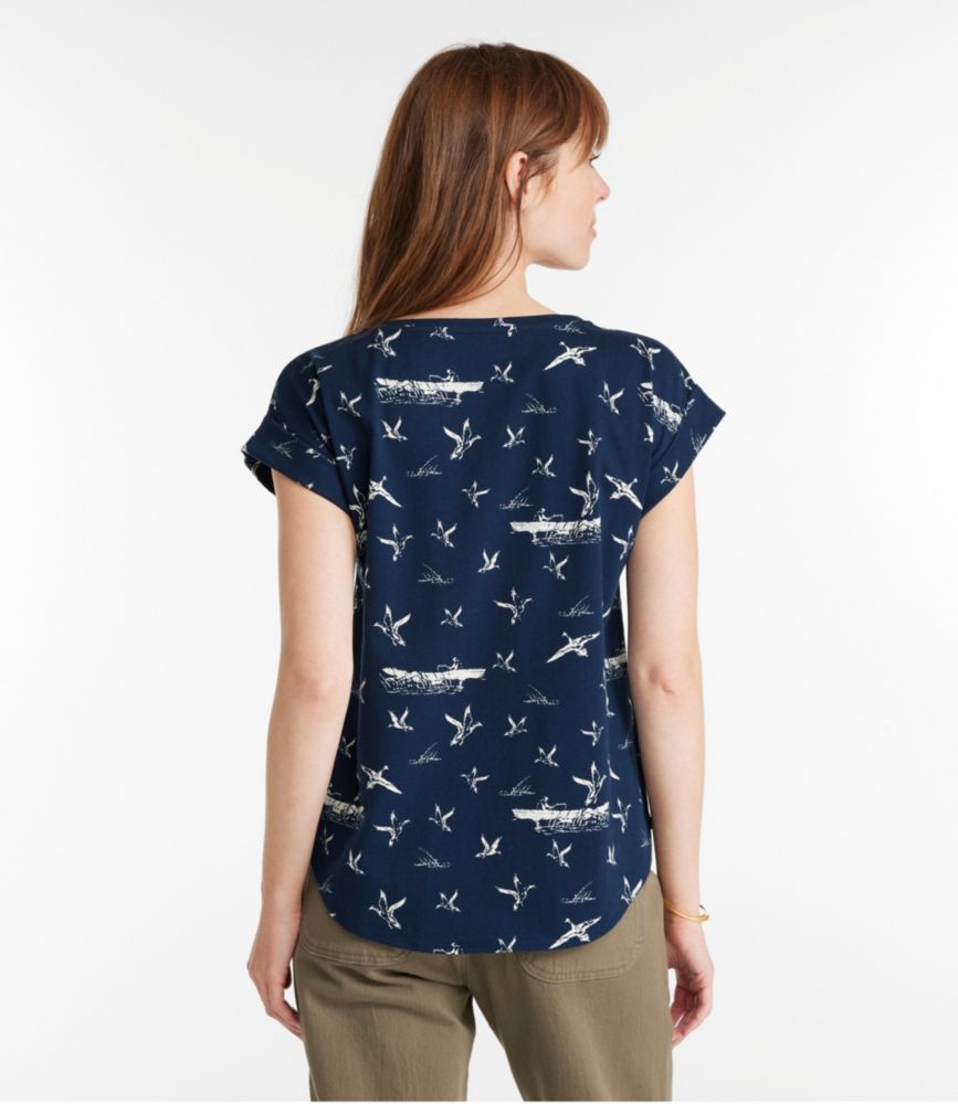 Women's Signature Rangeley Cotton Tee, Scoopneck, , small image number 2