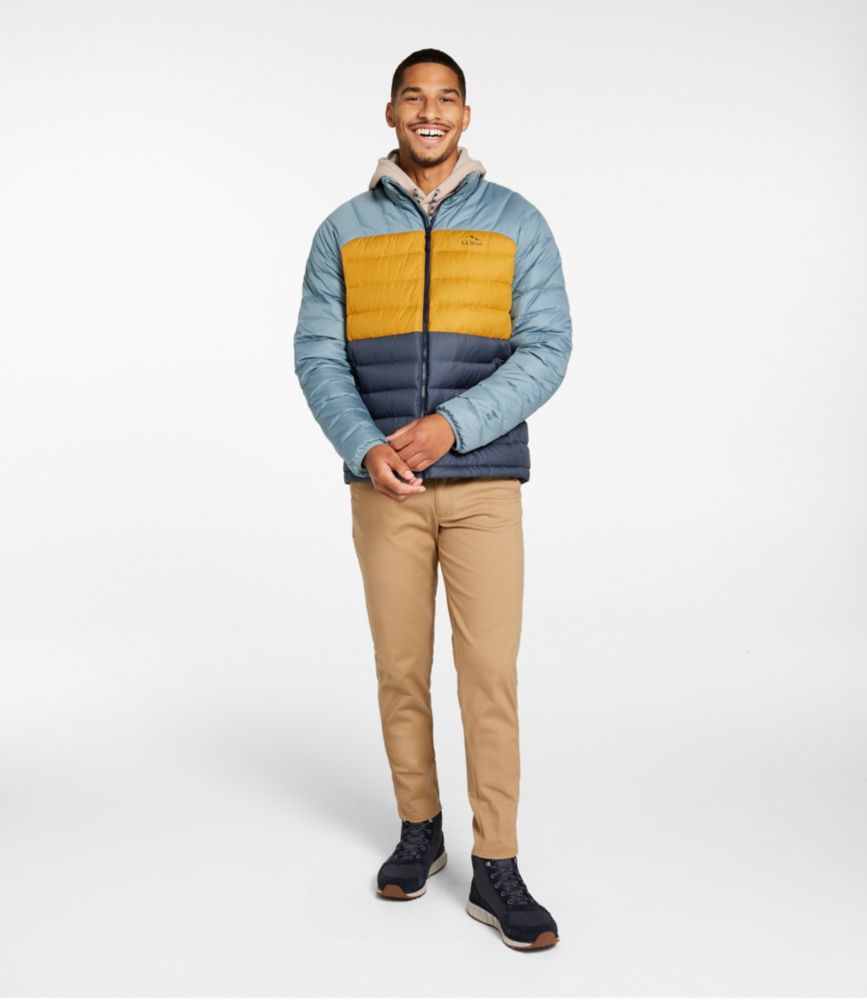 Men's Bean's Down Jacket, Colorblock, Fatigue Green/Deep Balsam, small image number 4