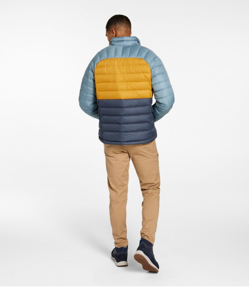 Men's Bean's Down Jacket, Colorblock, Fatigue Green/Deep Balsam, small image number 5