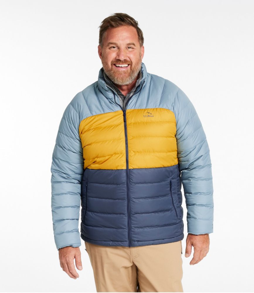 Men's Bean's Down Jacket, Colorblock