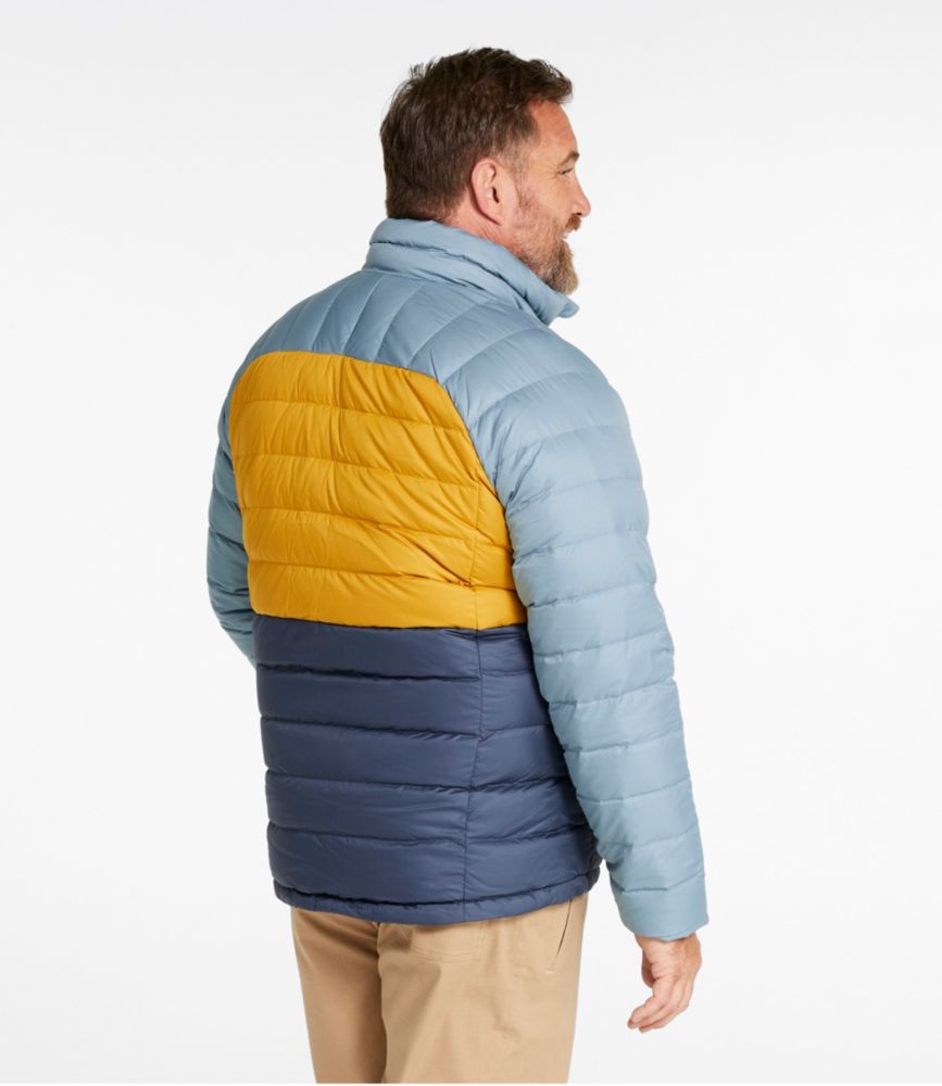 Men's Bean's Down Jacket, Colorblock, Burgundy/Nautical Navy, small image number 7