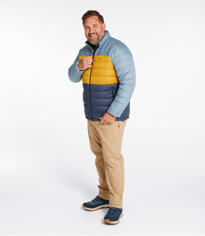 Men's Bean's Down Jacket, Colorblock, Burgundy/Nautical Navy, small image number 8