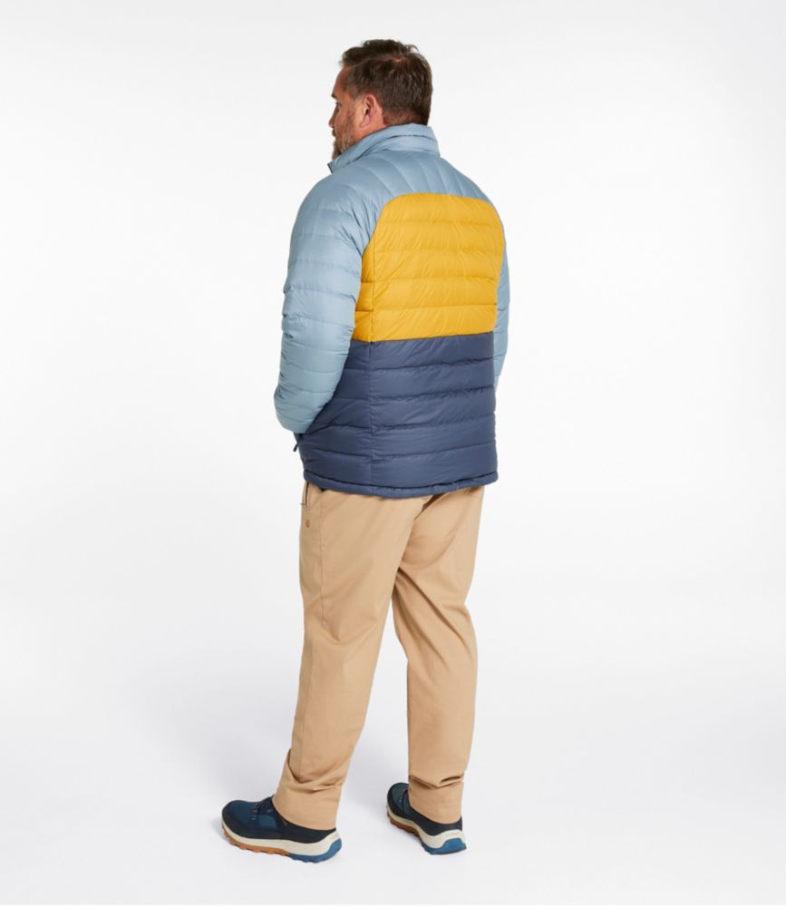 Men's Bean's Down Jacket, Colorblock, Burgundy/Nautical Navy, small image number 9