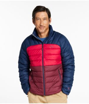 Men's Bean's Down Jacket, Colorblock