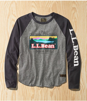 Adults' L.L.Bean x Todd Snyder Organic Jersey Heather T-Shirt, Long-Sleeve, Graphic