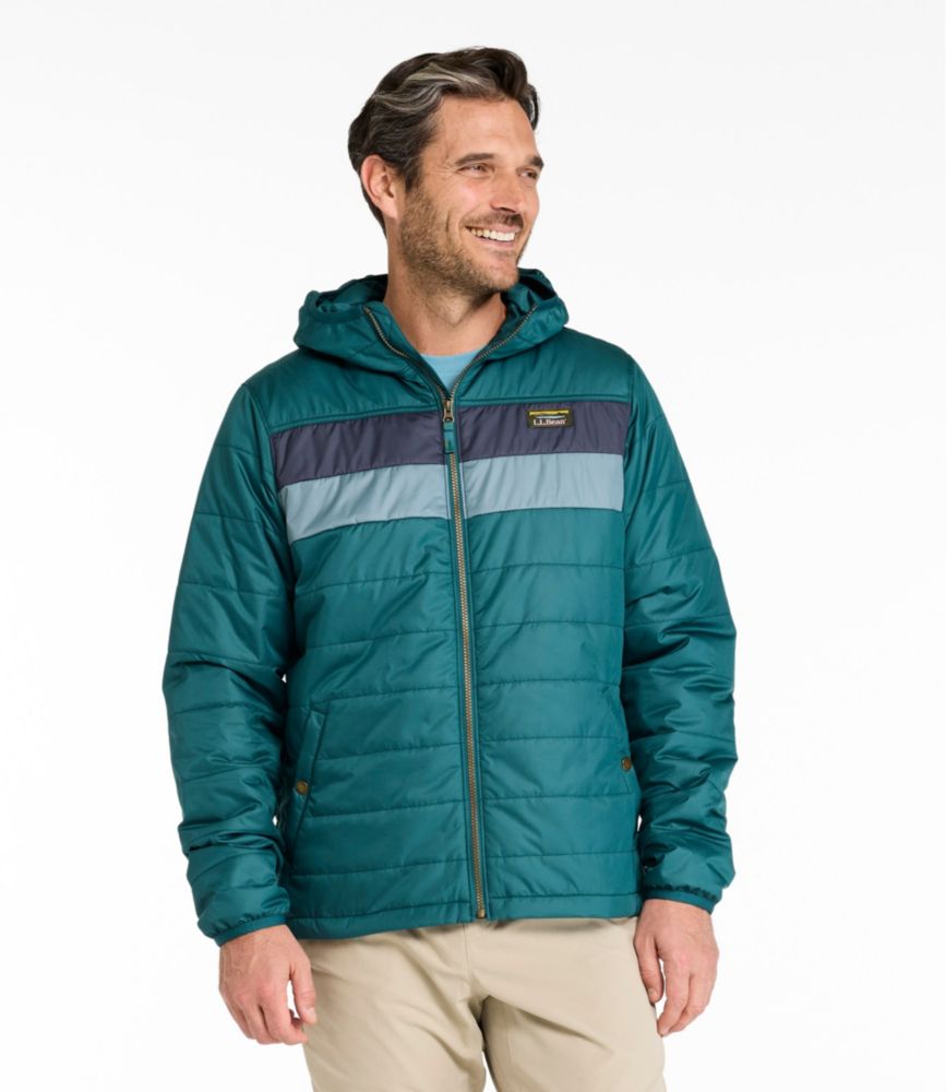 Men's Mountain Classic Puffer Hooded Jacket, Colorblock